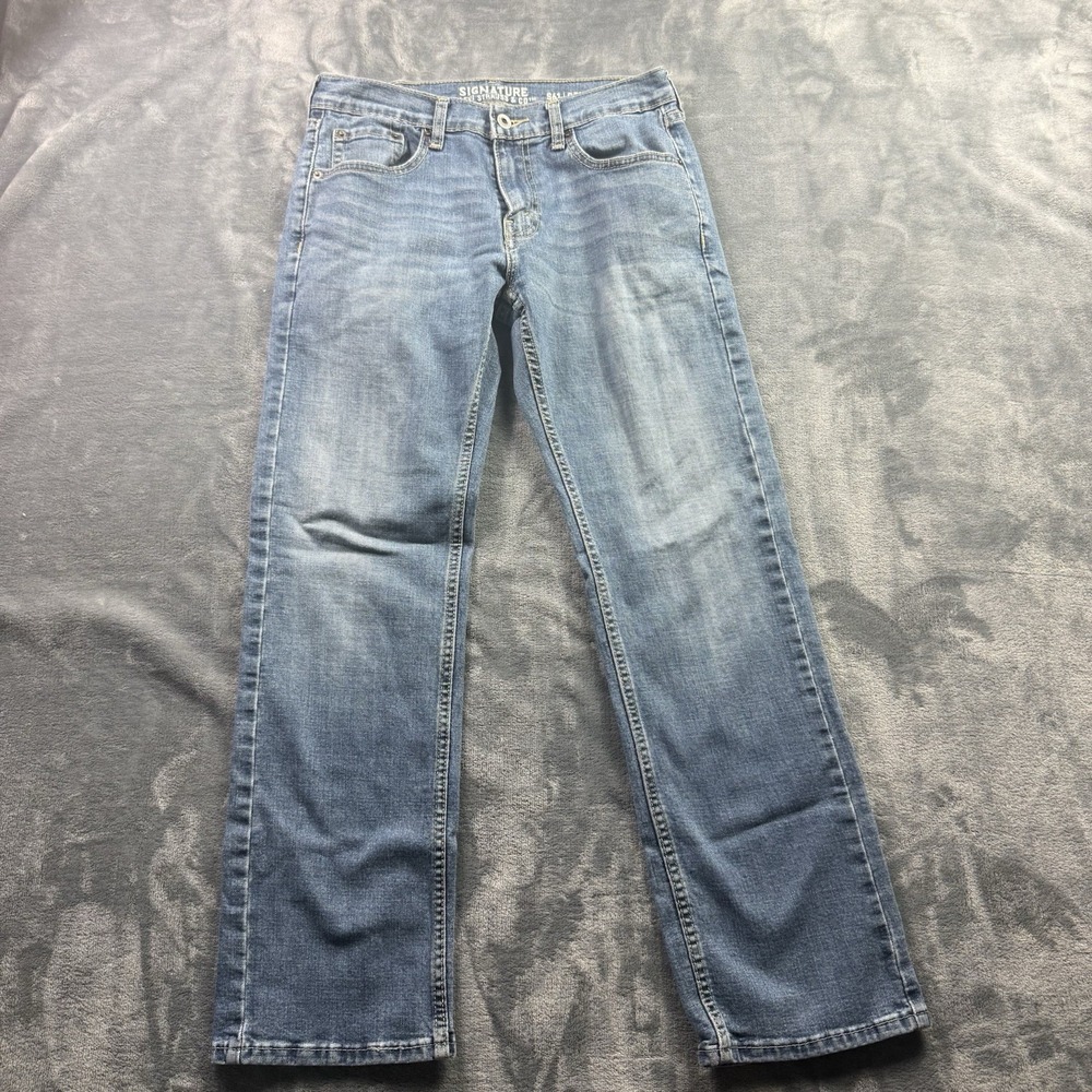 Signature Levi Strauss S61 Men's Jeans 31x28 Relaxed Straight Medium Wash